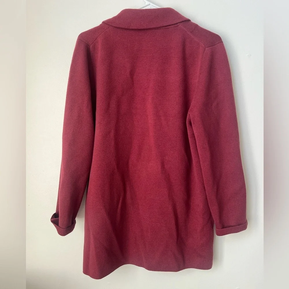 J. Crew Cecile Relaxed Sweater Blazer Knit Red - Women's Size Small